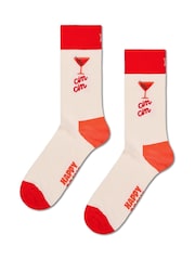 Happy Socks White Cin Cin Socks 3 Pack - Image 4 of 6