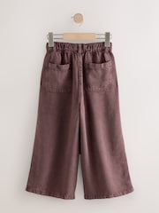 Chocolate Brown Pull On Wide Leg Trousers (3-16yrs) - Image 1 of 4