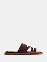 Steve Madden Brown Ellaina Flat Suede Sandals - Image 1 of 5