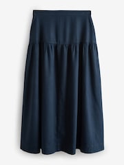 Navy Blue Maxi Linen Skirt - Image 1 of 1