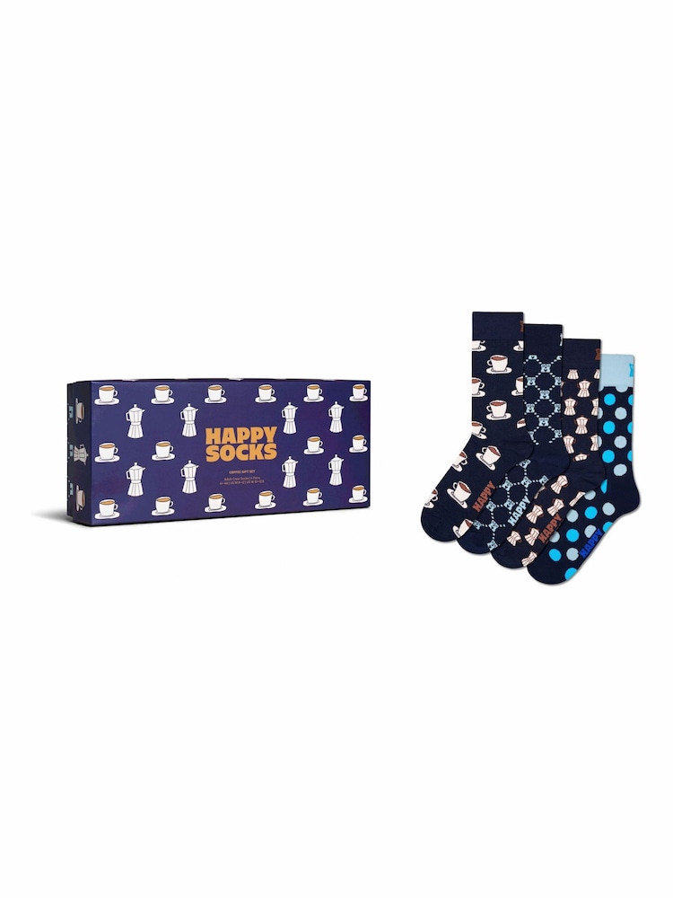 Happy Socks Coffee Socks Gift Set 4 Pack - Image 1 of 6