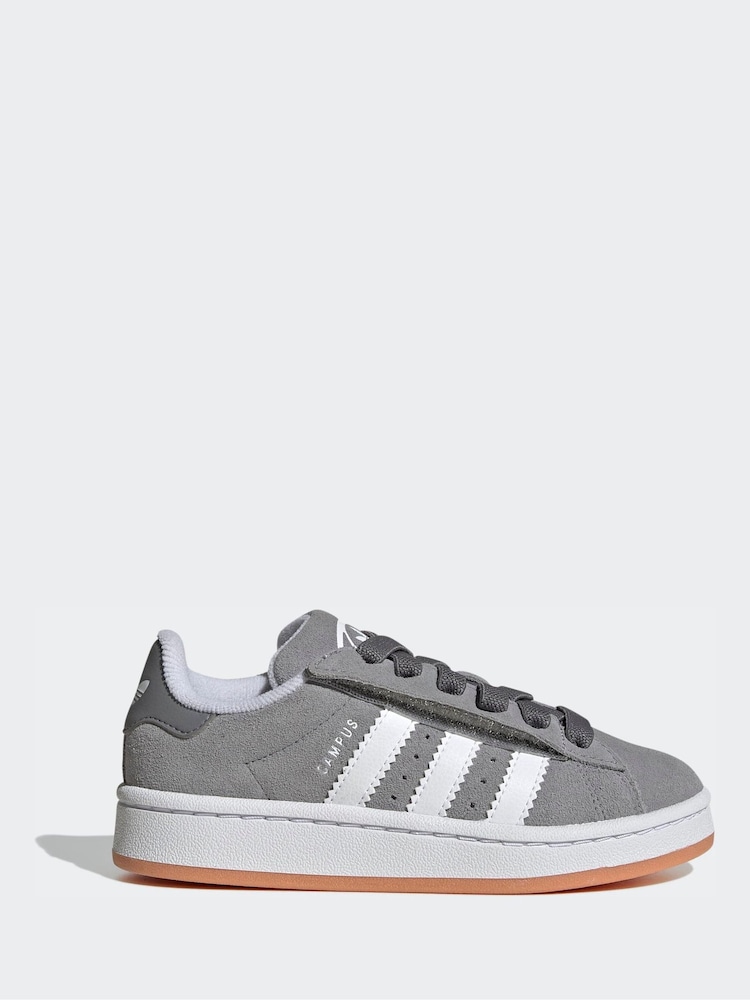 adidas Originals Grey Campus 00S Comfort Closure Elastic Lace Shoes - Image 1 of 9 adidas Originals Grey Campus 00S Comfort Closure Elastic Lace Shoes - Image 1 of 9