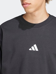 adidas Black Essentials 3-Stripes French Terry Sweat Top - Image 4 of 6