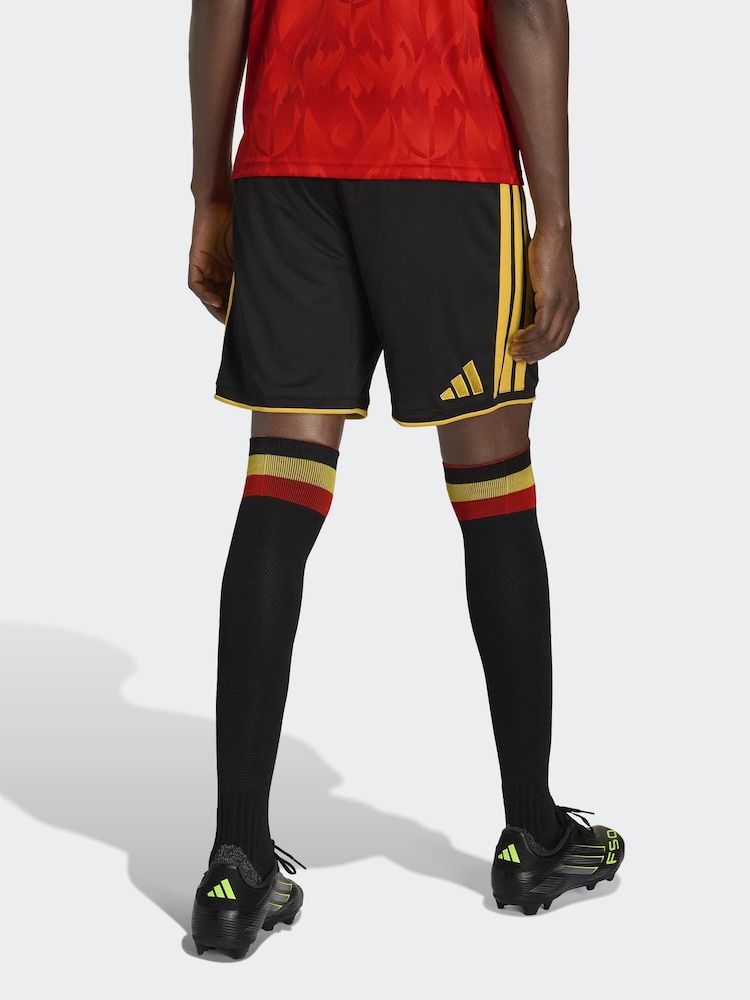 adidas Black Belgium 26 Home Shorts - Image 2 of 7 adidas Black Belgium 26 Home Shorts - Image 2 of 7