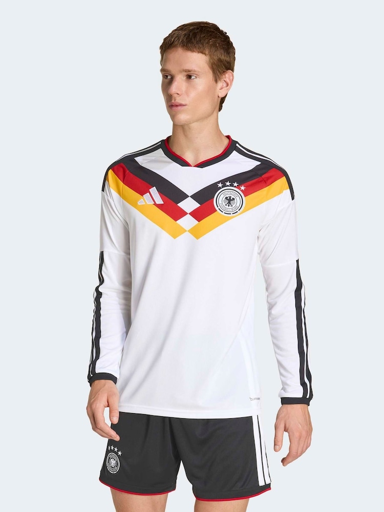 adidas White Germany 26 Home Replica Long Sleeve Jersey - Image 1 of 8