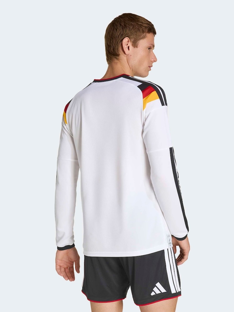 adidas White Germany 26 Home Replica Long Sleeve Jersey - Image 2 of 8