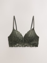 Green Padded Non Wire Lace Ultimate Comfort  Bra - Image 5 of 8