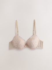 Green/Ecru Padded Plunge Padded Embroidered Bras 2 Pack - Image 8 of 11