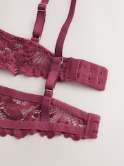 Burgundy Red Non Padded Full Cup Lace Ultimate Comfort  Bra - Image 7 of 7
