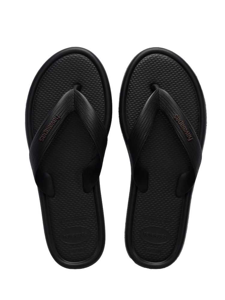 Havaianas Black Puffed Up Flip Flops - Image 1 of 6