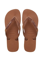 Havaianas Brown Top Glow Flip Flops - Image 1 of 7