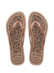 Havaianas Rose Gold Slim Flip Flops - Image 1 of 7