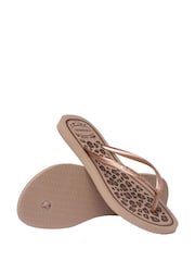 Havaianas Rose Gold Slim Flip Flops - Image 2 of 7