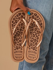 Havaianas Rose Gold Slim Flip Flops - Image 6 of 7