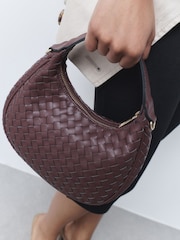 Berry Red Weave Hand Held Bag - Image 1 of 8
