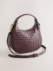 Berry Red Weave Hand Held Bag - Image 4 of 8