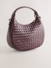 Berry Red Weave Hand Held Bag - Image 5 of 8