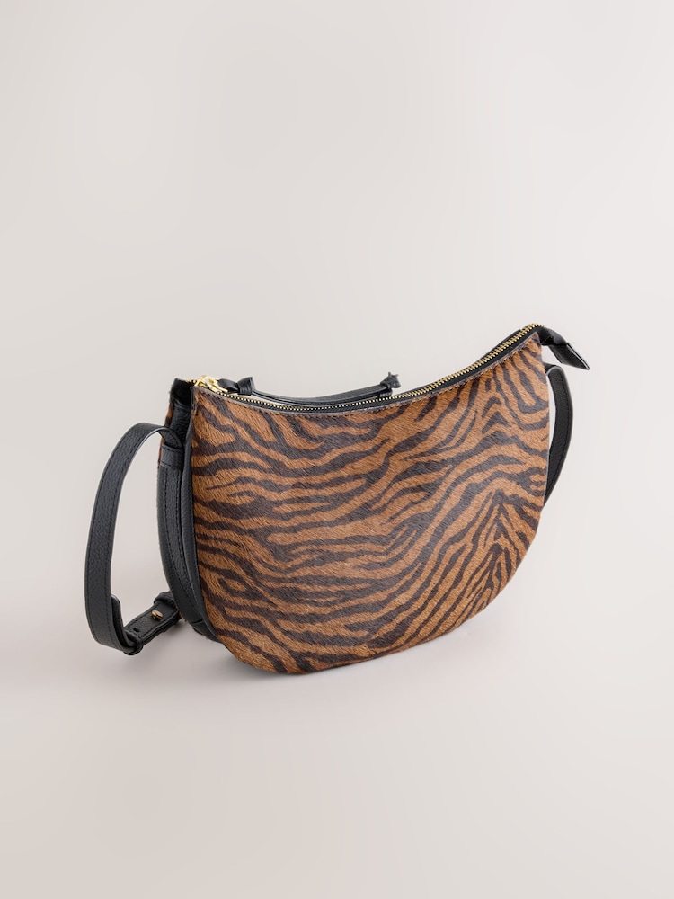 Tiger Print Leather Cross-Body Bag - Image 2 of 5 Tiger Print Leather Cross-Body Bag - Image 2 of 5