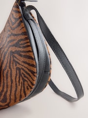 Tiger Print Leather Cross-Body Bag - Image 4 of 5