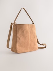 Sand Leather Belted Messenger Shoulder Bag - Image 2 of 5