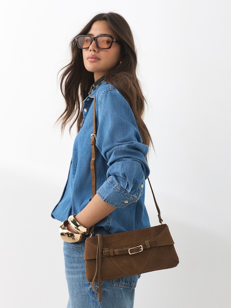 Sand Leather Belted Cross-Body Bag - Image 2 of 10 Sand Leather Belted Cross-Body Bag - Image 2 of 10