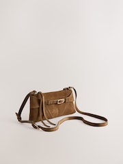 Sand Leather Belted Cross-Body Bag - Image 6 of 10