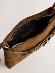 Sand Leather Belted Cross-Body Bag - Image 8 of 10