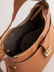 Tan Brown Casual Messenger Cross-Body Bag - Image 10 of 10