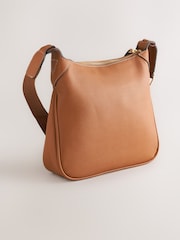 Tan Brown Casual Messenger Cross-Body Bag - Image 6 of 10