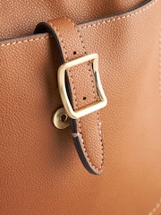 Tan Brown Casual Messenger Cross-Body Bag - Image 7 of 10