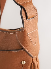 Tan Brown Casual Messenger Cross-Body Bag - Image 9 of 10
