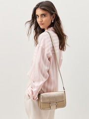 Metallic Raffia Effect Hardware Cross-Body Bag - Image 2 of 3