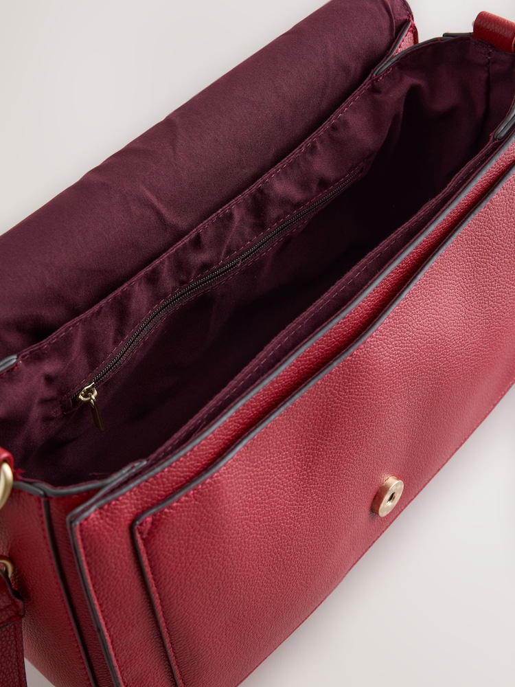 Red Large Hardware Hand Held Bag - Image 7 of 7