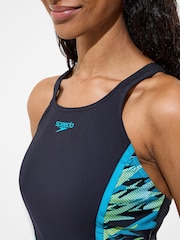 Speedo Black Hyperboom Splice Tankini Set - Image 4 of 6