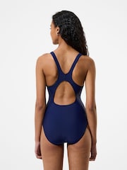 Speedo Blue Colourblock Splice Muscleback Swimsuit - Image 2 of 6
