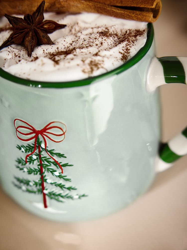 Sage Green Christmas Tree Mug - Image 2 of 3 Sage Green Christmas Tree Mug - Image 2 of 3
