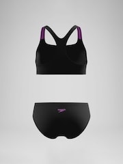 Speedo Black Medley Logo Racerback Bikini Set - Image 5 of 6