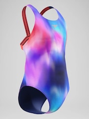 Speedo Print Leaderback Swimsuit - Slika 3 od 5