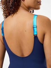 Speedo Blue Print Body Shaping Lustre Swimsuit - Image 9 of 11