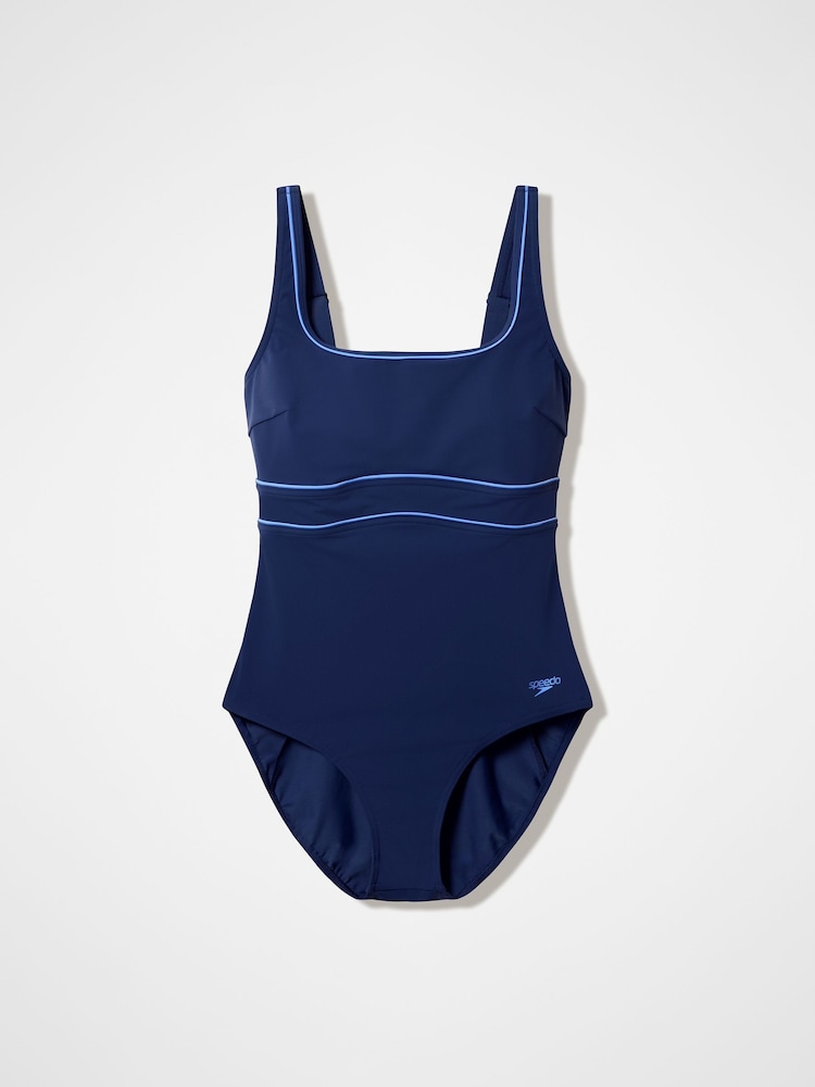 Speedo Blue Solid Contour Eclipse Swimsuit - Image 11 of 11 Speedo Blue Solid Contour Eclipse Swimsuit - Image 11 of 11