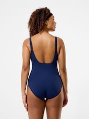 Speedo Blue Solid Contour Eclipse Swimsuit - Image 7 of 11
