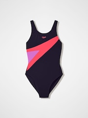 Speedo Black Hyperboom Butterfly Back Swimsuit - Image 1 of 2