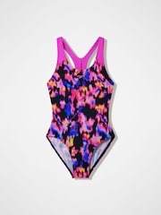 Speedo Black Print Splashback Swimsuit - Image 1 of 2