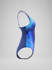 Speedo Blue Print Medalist Swimsuit - Image 2 of 6