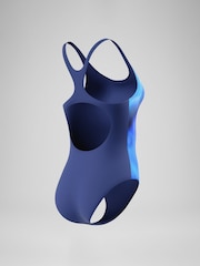 Speedo Blue Print Medalist Swimsuit - Image 4 of 6