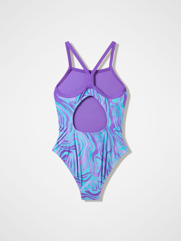 Speedo Badeanzug mit Print und dünnen Trägern - Bild 2 von 2 Speedo Badeanzug mit Print und dünnen Trägern - Bild 2 von 2