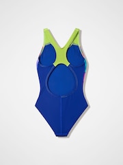 Speedo Blue Print Splashback Swimsuit - Image 2 of 2