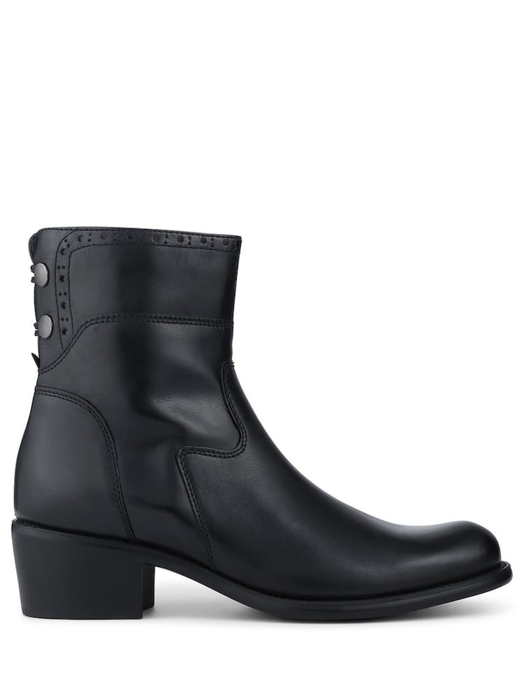 Jones Bootmaker Black Laurelle Leather Zip Fasten Ankle Boots - Image 1 of 5 Jones Bootmaker Black Laurelle Leather Zip Fasten Ankle Boots - Image 1 of 5