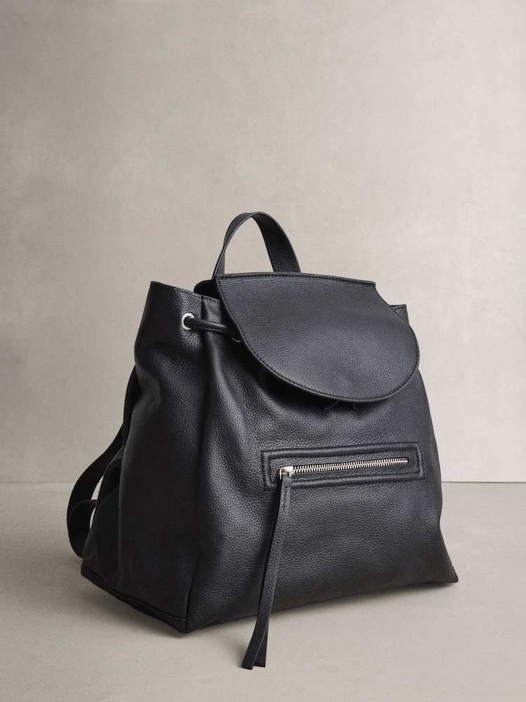 Black N.Premium Leather Rucksack - Image 1 of 5