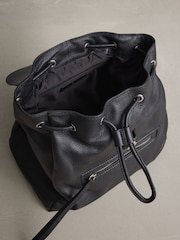 Black N.Premium Leather Rucksack - Image 5 of 5